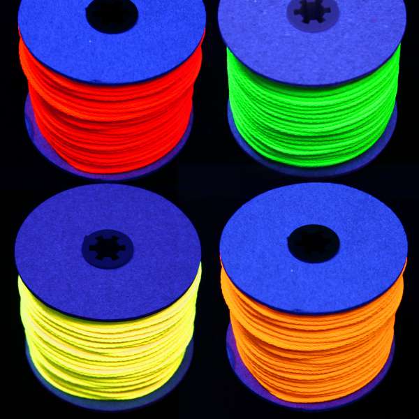 100m UV-Leuchtschnur 5mm UV-Schnur Neon-Kordel für Schwarzlicht in