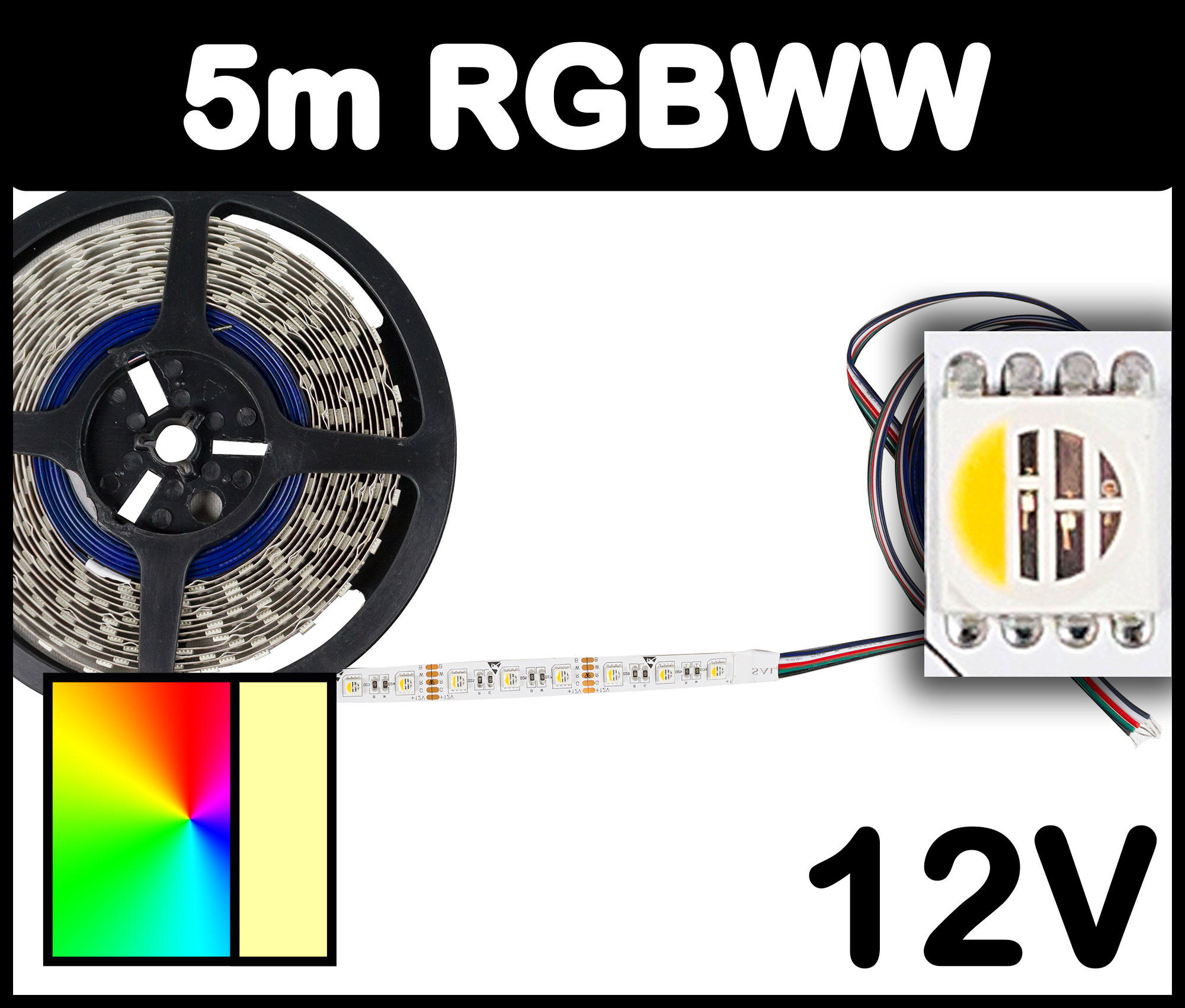 Meterware Verlängerung 2adrig für einfarbige LED-Strips 2-adrig
